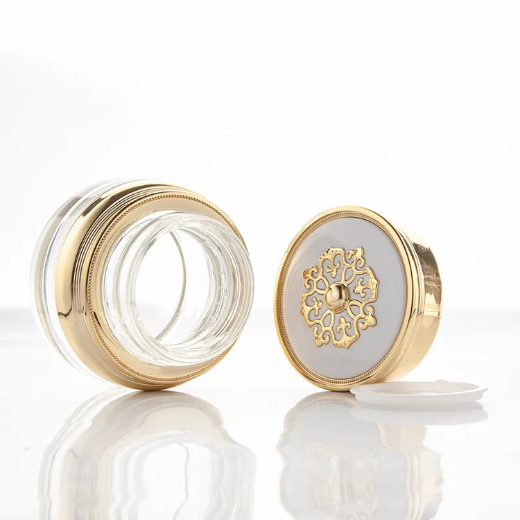 Wholesale Price Frosted Glass Cream Jar 30g 50g Low Price Glass Cream Jar Metal Lid
