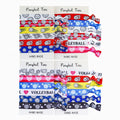 Custom Decorative Heat Transfer Volleyball Knotted Elastic Hair Ties