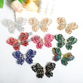 SINONG Elegant Decal Crystal Rhinestones Flatback Flower Sew-On Technique Detachable Butterfly Buckle for Garments Ball Glass