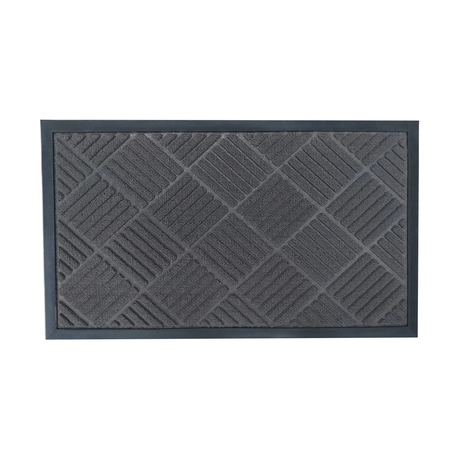 Eco-friendly Manufactory Embossed Entrance Door Mat Waterproof Euro-style Polyprogylene Rubber Doormat