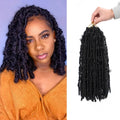 High Quality 18'' 24'' 32'' Handmade Dreadlocks 10 Strands Natural Ombre Synthetic Butterfly Faux Locs Crochet Hair for Women