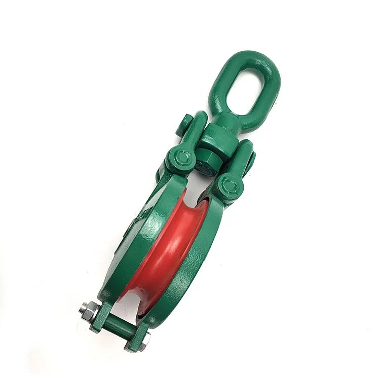 Allmarine SWL 5Ton Alloy Steel Bow Shackles Lashing Snatch Blocks Marine Pulley Block Single Sheave 150mm