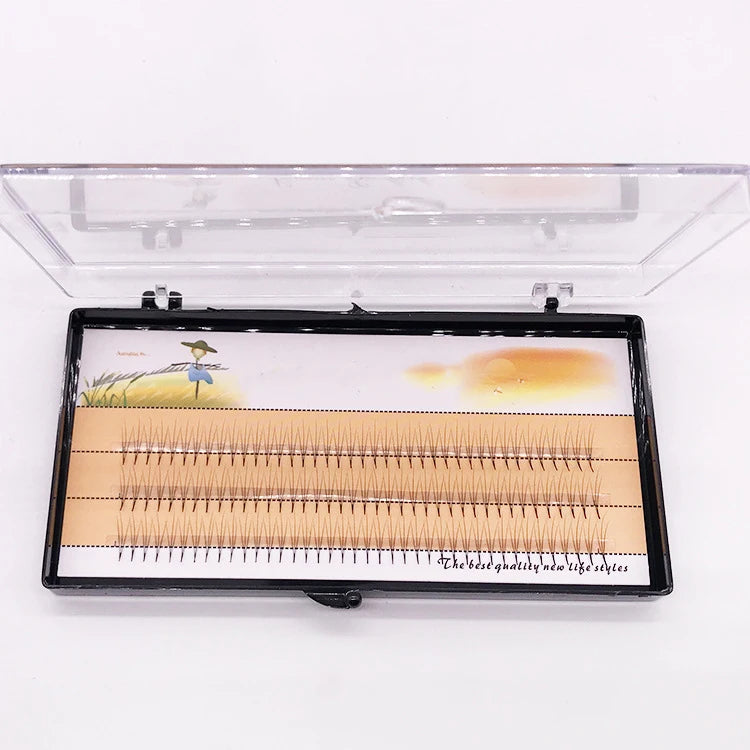 3P Natural Thick Grafted Eyelashes a Cluster of 3 False Eyelashes Soft and Slender Planting Eyelashes