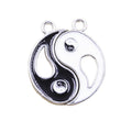 Charms Eight Diagrams Black and White Yin Yang Gossip 24x20mm Pendants DIY Craft Making Findings Handmade Tibetan Jewelry