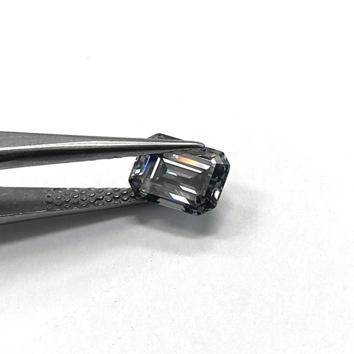 Tennis Chain Moissanite Dark Gray VVS Emerald Cut Loose Moissanite for Jewelry Making
