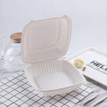 Compostible Food Tray Biodegradable Corn Starch Disposable Lunch Box White