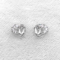 Sterling Silver 3*5mm Semi Mount Stud Earrings Empty Support Blank Claws Setting S925 Mountain Base Without Stone for DIY Inlay