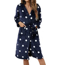 Fashion Style Warm Winter Soft Adult Kimono Ladies Sleep Gown With Blet Comfortable Inner Sleeping Robes for Women