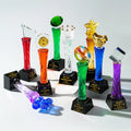 Crystal Trophy Thumbs Award 40mm 80mm Hand Engraved for Competition Annual Meeting Christmas Honoring Crystal Trophy