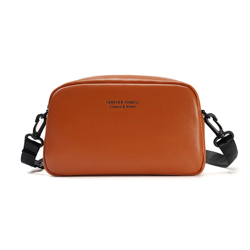 2024 New Solid Color Single Shoulder Crossbody Bag for Women Fashion Design Sense Zipper Camera Bag for Women