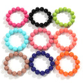 Factory Wholesale Simple Design Fashion Beaded Bracelet Multi Candy Color Beaded Women Jewelry Elastic Bracelet