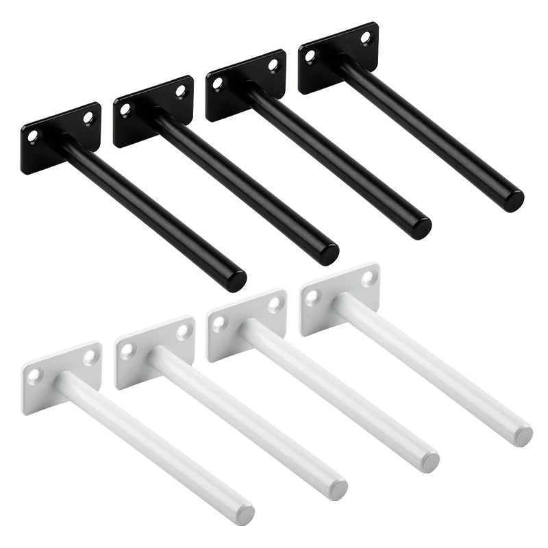 Heavy Duty Hidden T Shape Iron Brackets with Stamping Process for Floating Wood Shelves
