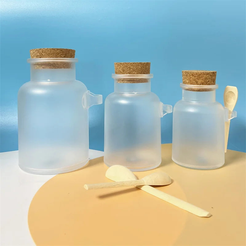 100ml 200ml 300ml 500m Small Clear Matte Cream Jar Plastic Pot Box Mini Transparent Cosmetic Sample Container with Lids in Stock