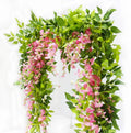 O-X352 Wholesale 2M Silk Wisteria Artificial Hanging Flower Wedding Decorations Real Touch Hanging Wisteria Flowers Garland