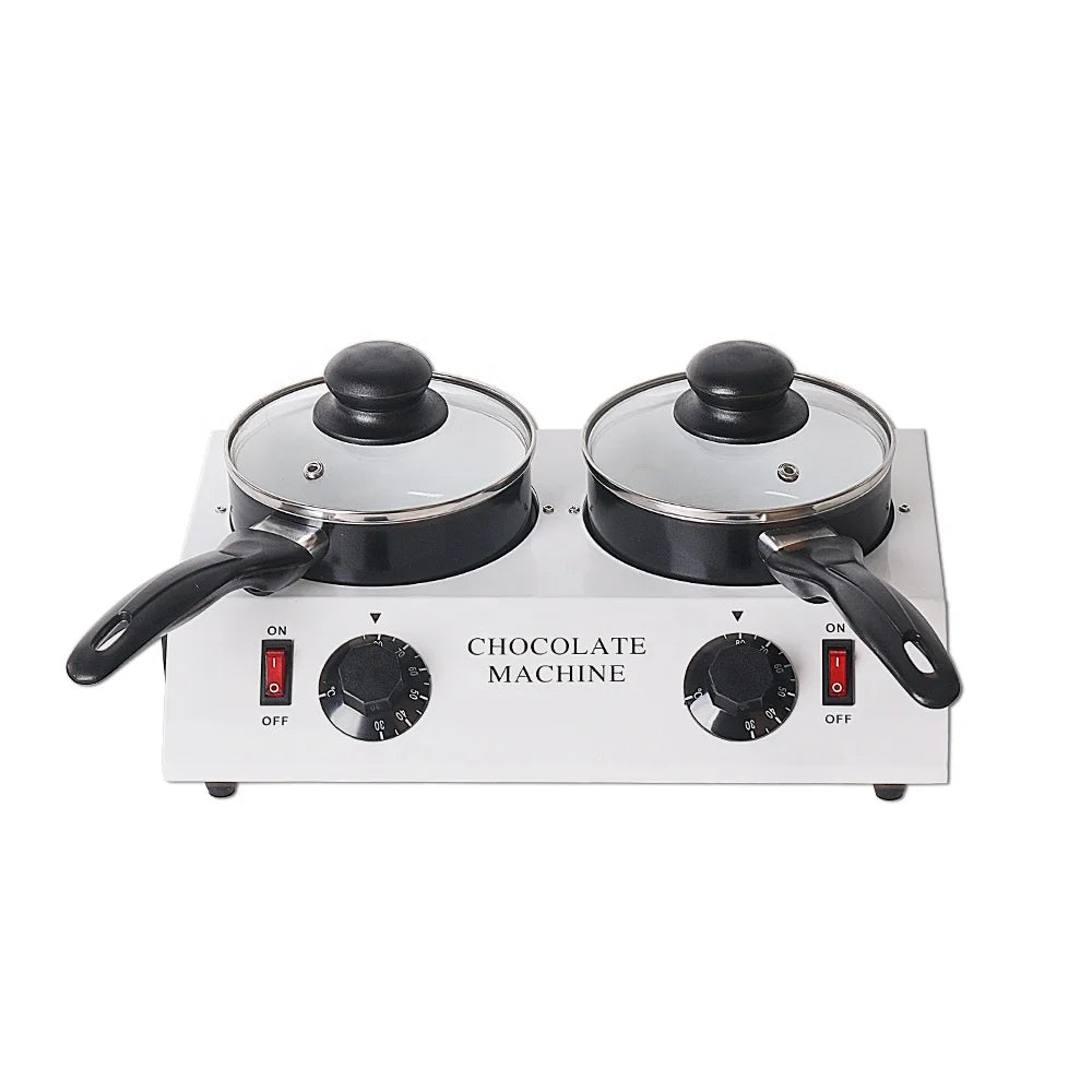 CMP2 Mini Electric Chocolate Melting Machine Non-Stick Pot Tempering Cylinder Melter Pan Double Pot