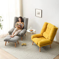 Modern Living Room Leisure Chair Cover Single Reclining Sofa Bed With Stool CNLF