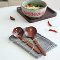Creative Wood Soup Service Ladle Long Handle Table Spoon Hot Pot Ramen Slotted Spoons Colander Home Kitchen Restaurant Tableware