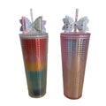 Glitter Straw Toppers for studded Tumbler