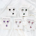 Ason Luxury 18k Gold Plated  Wholesale Colourful Zircon Stainless Steel Jewelry Set  for Women
