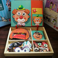 Kids 3D Clown Puzzle Other Educational Children Montessori Wooden Puzzle Blocks Set Toys for Boys Girls