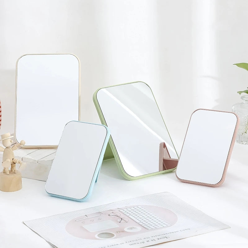 Folding Makeup Mirror HD Desktop Dormitory Desktop Makeup Mirror Princess Portable Small Mirror