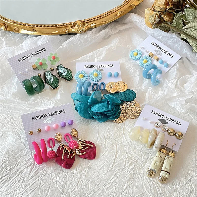 2023 Fashion  Drop Earring Set Women Girls  Drop Earrings 2023 Trend Set Earring Jewelry