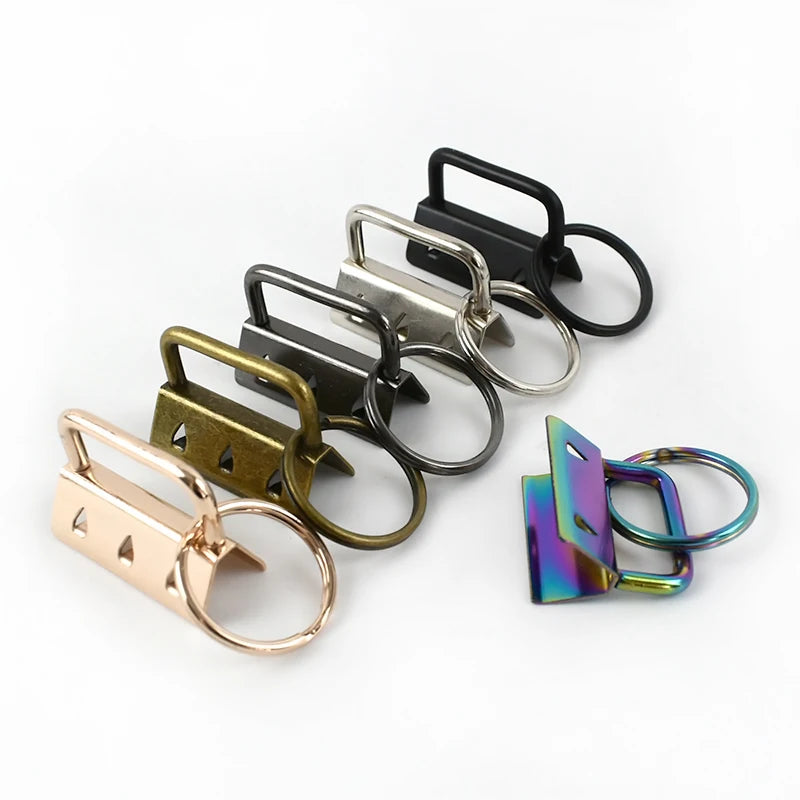 Meetee BK106 20/26/32mm Alloy Keychain DIY Hardware Accessories Belt Webbing End Clip Ring Buckle