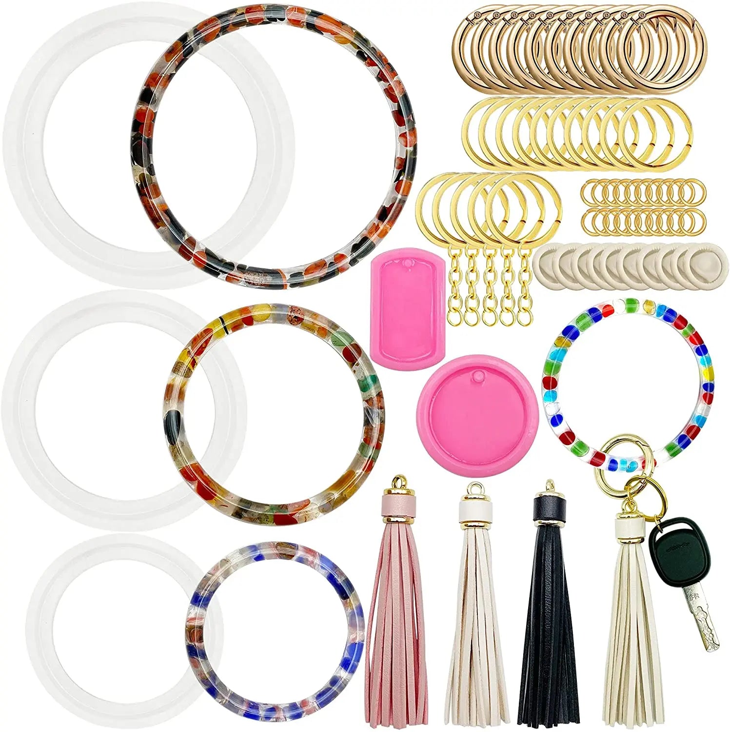 Diy Crystal Drop Glue Epoxy Bracelet Bracelet Key Chain Silicone Mold