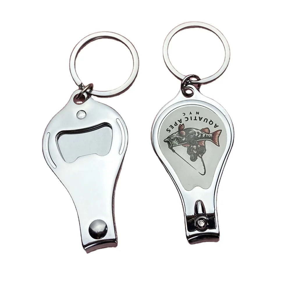 Professional Custom Souvenir Portable Metal Alloy Foldable Nail Clipper Set with Epoxy