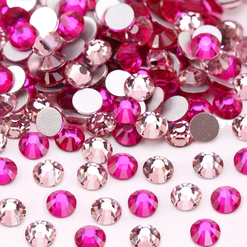 Wholesale Bulk 3D Glitter Crystal Nail Gems Flatback Glass Christmas Rhinestones Loose and Glue-On Christmas Rhinestones