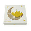 Custom Ramadan Holiday Biscuit Dessert Personalized Pick & Mix Sweets Packaging Box White Gift Box with Moon Window