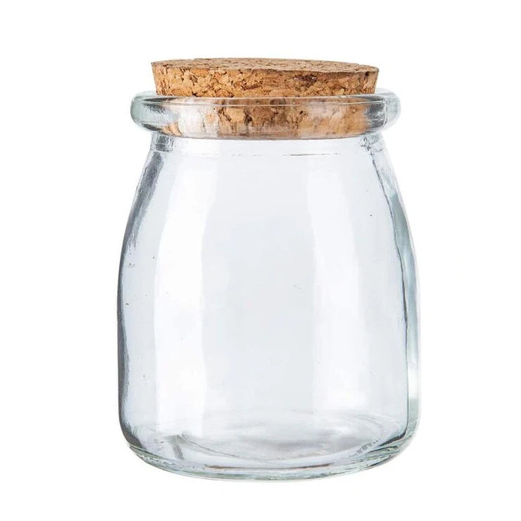 Wholesale 100ml 150ml 200ml Empty clear Glass Pudding Jars with Cork