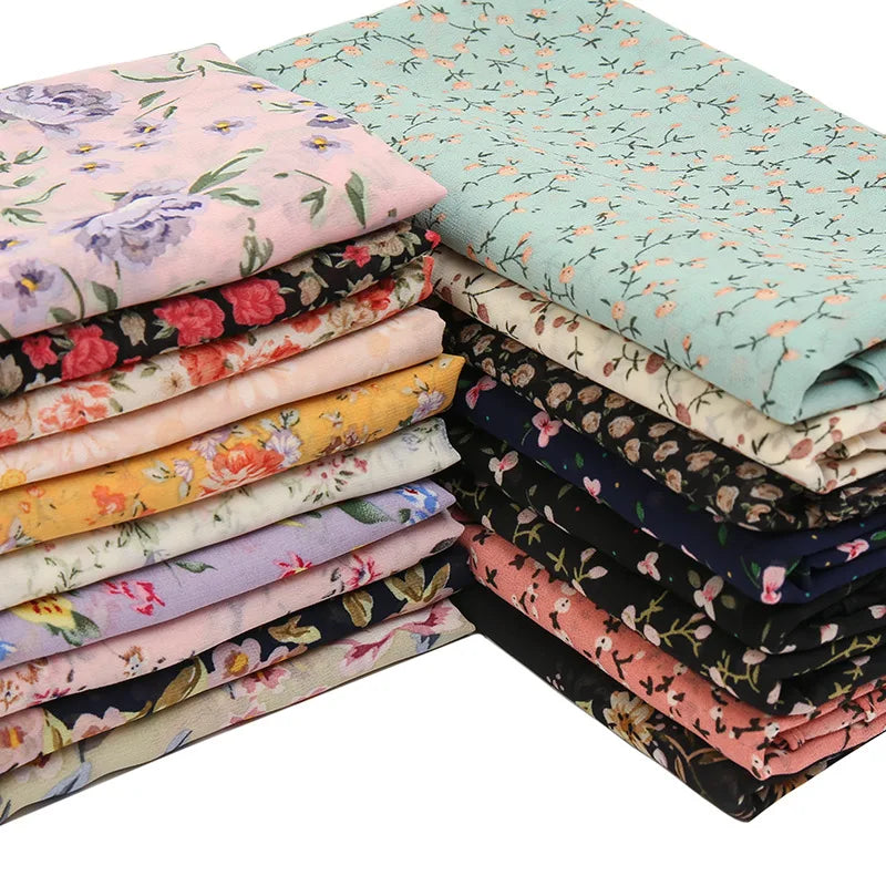 Autumn New Chiffon Floral Print Female Retro Elegant Headscarf Yiwu Factory Wholesale Scarf