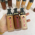 Private Label Vegan Waterproof Long Lasting Matte Face Foundation Women Dark Skin Full Coverage Makeup Cream Liquid Foundation