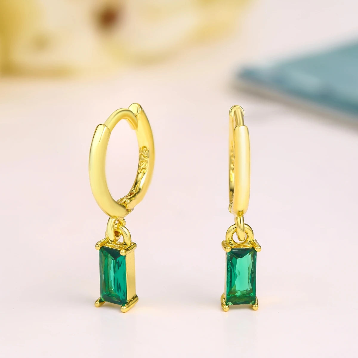 New Wholesale Hoop Earrings Colorful Zircon Earrings Gold Plated Crystal Earrings for Wedding Party Jewelry for World Cup Gift