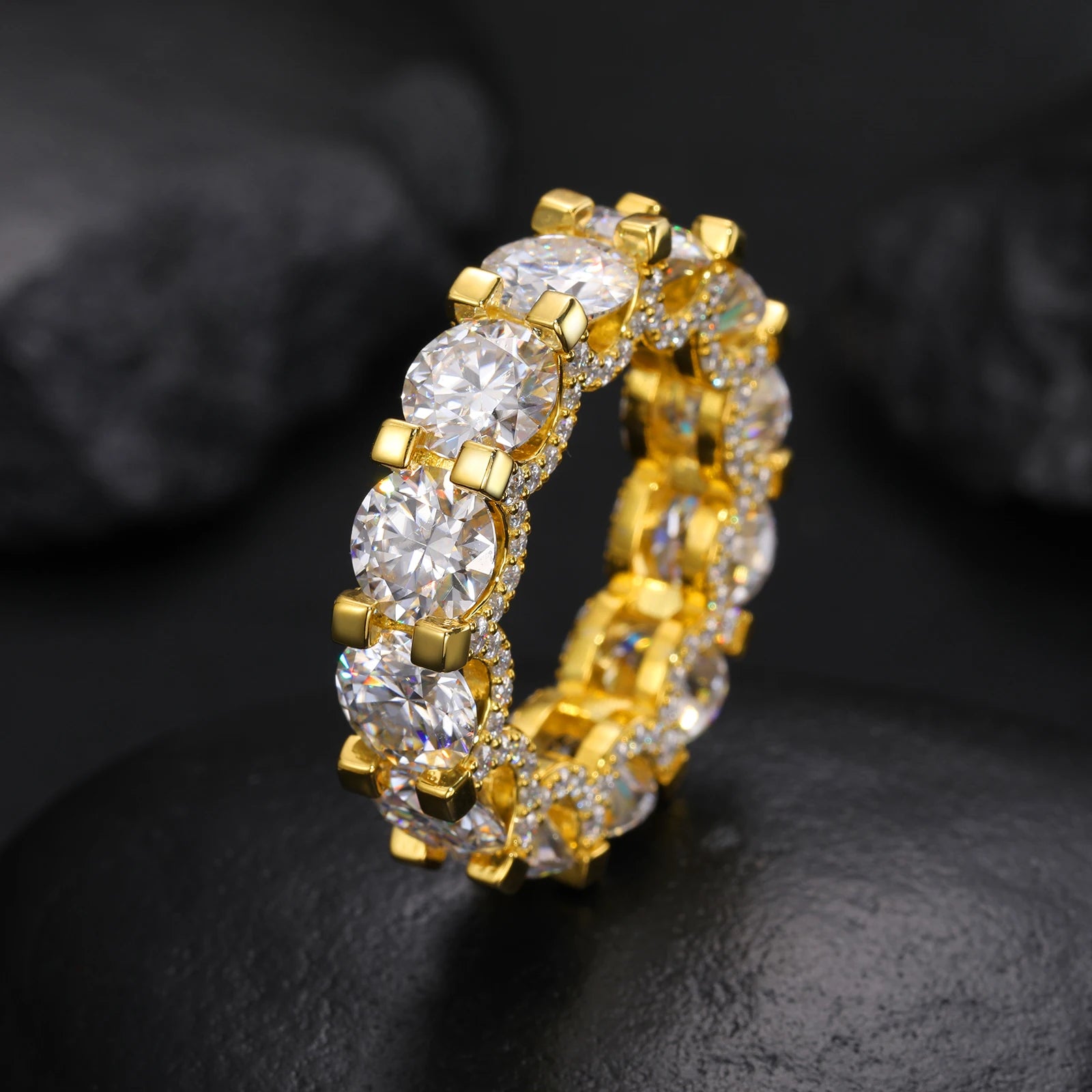 8mm/2ct Custom VVS1 D Color Moissanite Factory Sterling Silver Jewelry Rings GRA Certified with Pass Diamond Tester