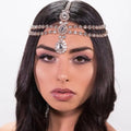 Bohemian Rhinestone Bridal Head Chain Jewelry for Women Headpiece Crystal Hair Chain Accessories Wedding Hair Jewelry Gifts
