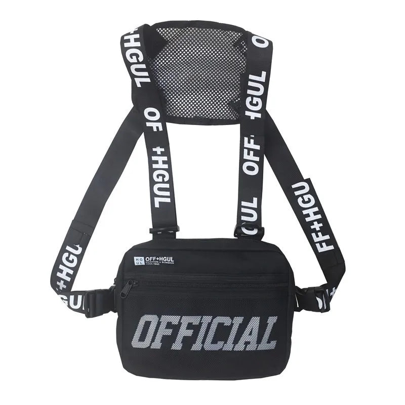 Women Fashion Outdoor Hiking Printed Shoulder Crossbody Rig Vest Bag Multifunctional Custom Tactical Men's Chest Bag