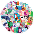 50Pcs Cute Animal Motivational Quote Graffiti Stickers for Gift Book Phone Vinyl Heart Healing Sticker