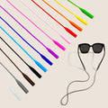 Cross-Border Anti-Drop Silicone Glasses Lanyard Sports Anti-Slip Ear Hanging Chain Eyewear Accessories for Eyeglasses Parts