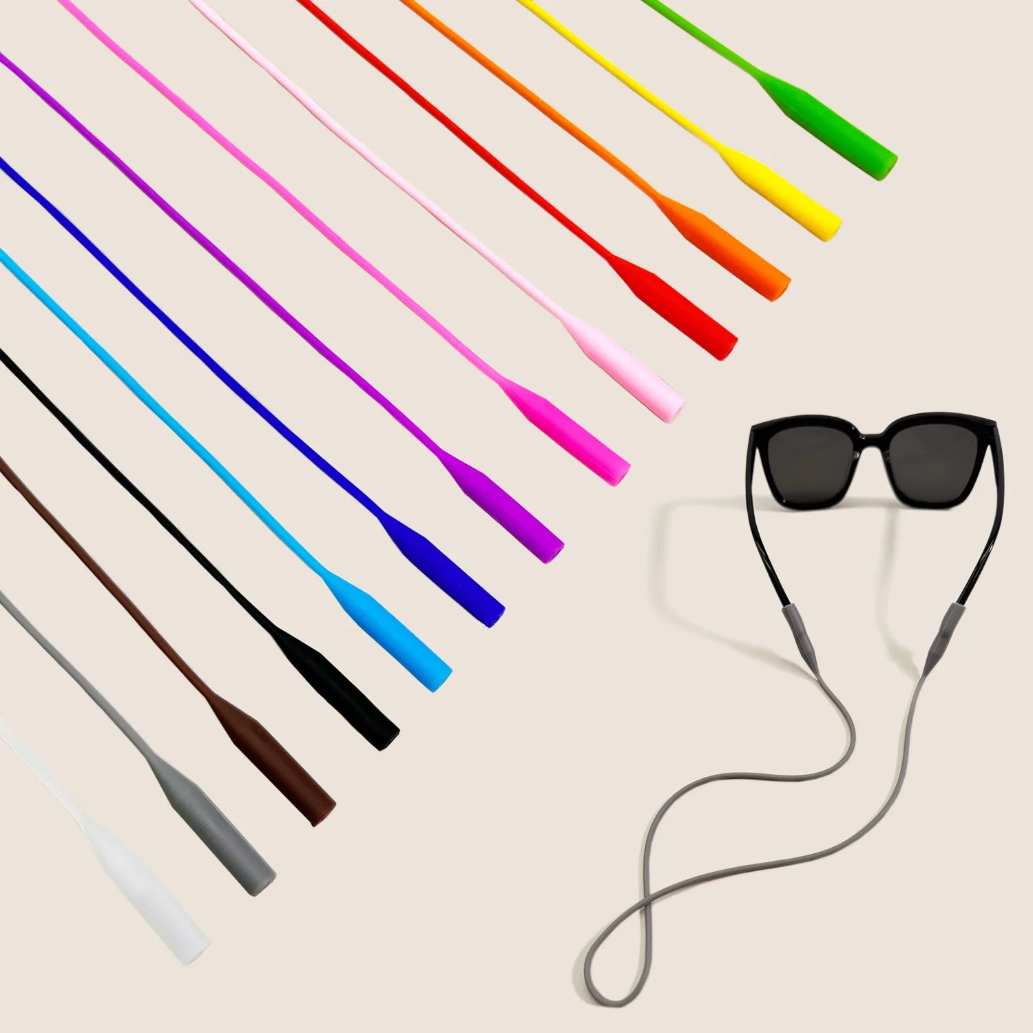 Cross-Border Anti-Drop Silicone Glasses Lanyard Sports Anti-Slip Ear Hanging Chain Eyewear Accessories for Eyeglasses Parts