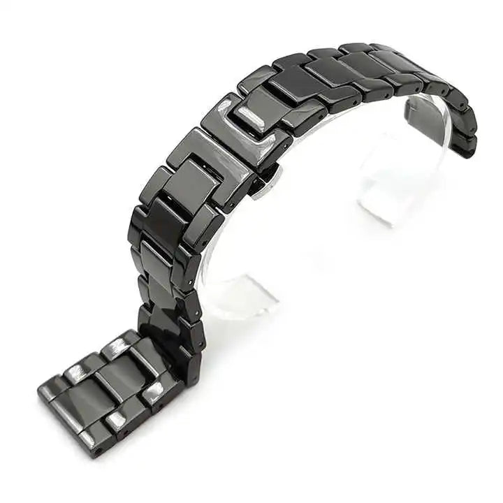 Quick Release Switch Lugs Three-Bead Zirconia White Black Ceramic Stainless Steel Deployant Clasp Watch Strap 22mm Size Vast