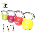 TTSPORTS Hot Sports Equipment 20Kg 40Kg PU Coated Kettlebell With Chrome Handle for Home Fitness