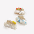 Wholesale New Arrival Fashion Girls Cute Cloud Acetate rainbow Glossy Large Shark Hair Clamp Female Hair Claw Clips