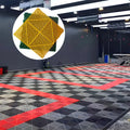 Modern Outdoor Interlocking Plastic Floor Tiles PP Material Removable Modular Garage Car Showroom Flooring Graphic Design