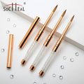 USA Hot Sale Rose Gold Kolinsky Acrylic Nail Brush with Rhinestone Handle for Acrylic Powder
