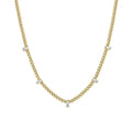 LOZRUNVE 925 Sterling Silver Hip Hop 14k Gold 18k Gold Baguette Charm Small Curb Chain Necklace Choker