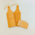 Italian Solid Wood Handmade Pasta Board Stripe Shape Mold Wood Rub Panel Bamboo Gnocchi Board Set