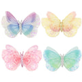 3 Inch Princess Colorful Tulle Hairpins for Little Girls Yarn Hair Bows Hair Accessories Butterfly Shape Hair Clips
