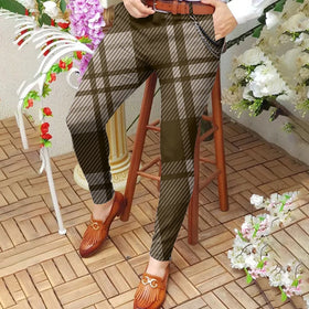 Men's Dress Pants Flat Front Casual Business Suit Trousers Pantalones De Hombres Slim Fit Stretch Chino Pants